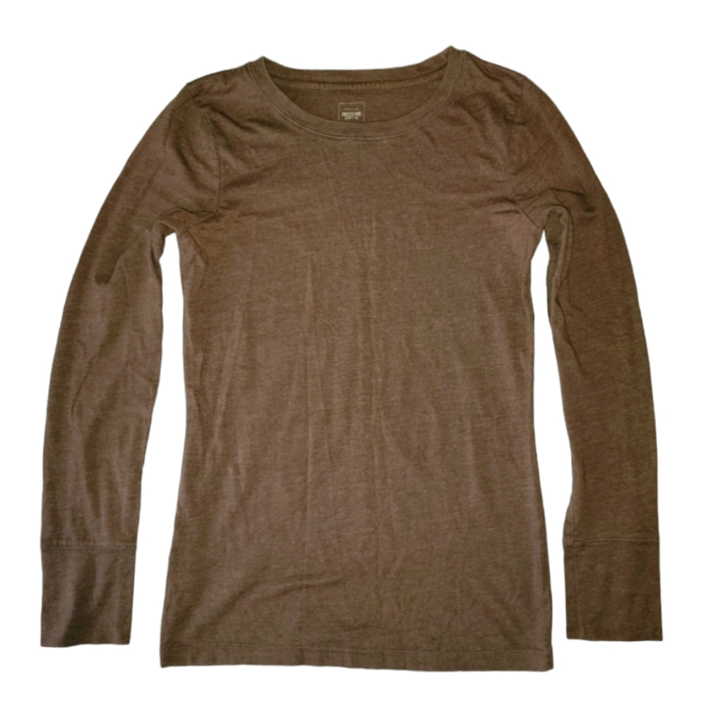 Mossimo Brown Long Sleeve Top